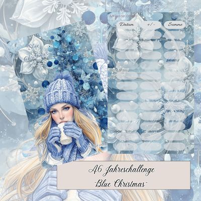 A6 Jahreschallenge "Blue Christmas"
