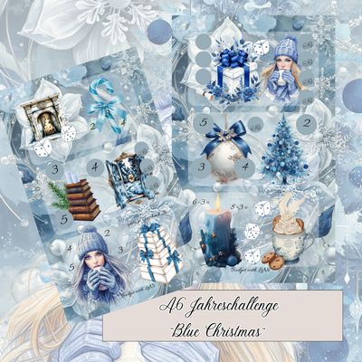 A6 Jahreschallenge "Blue Christmas"