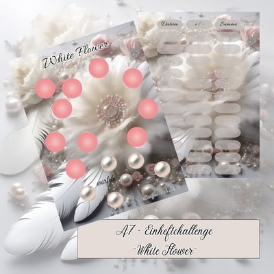 A7 Einheftchallenge "White Flower"