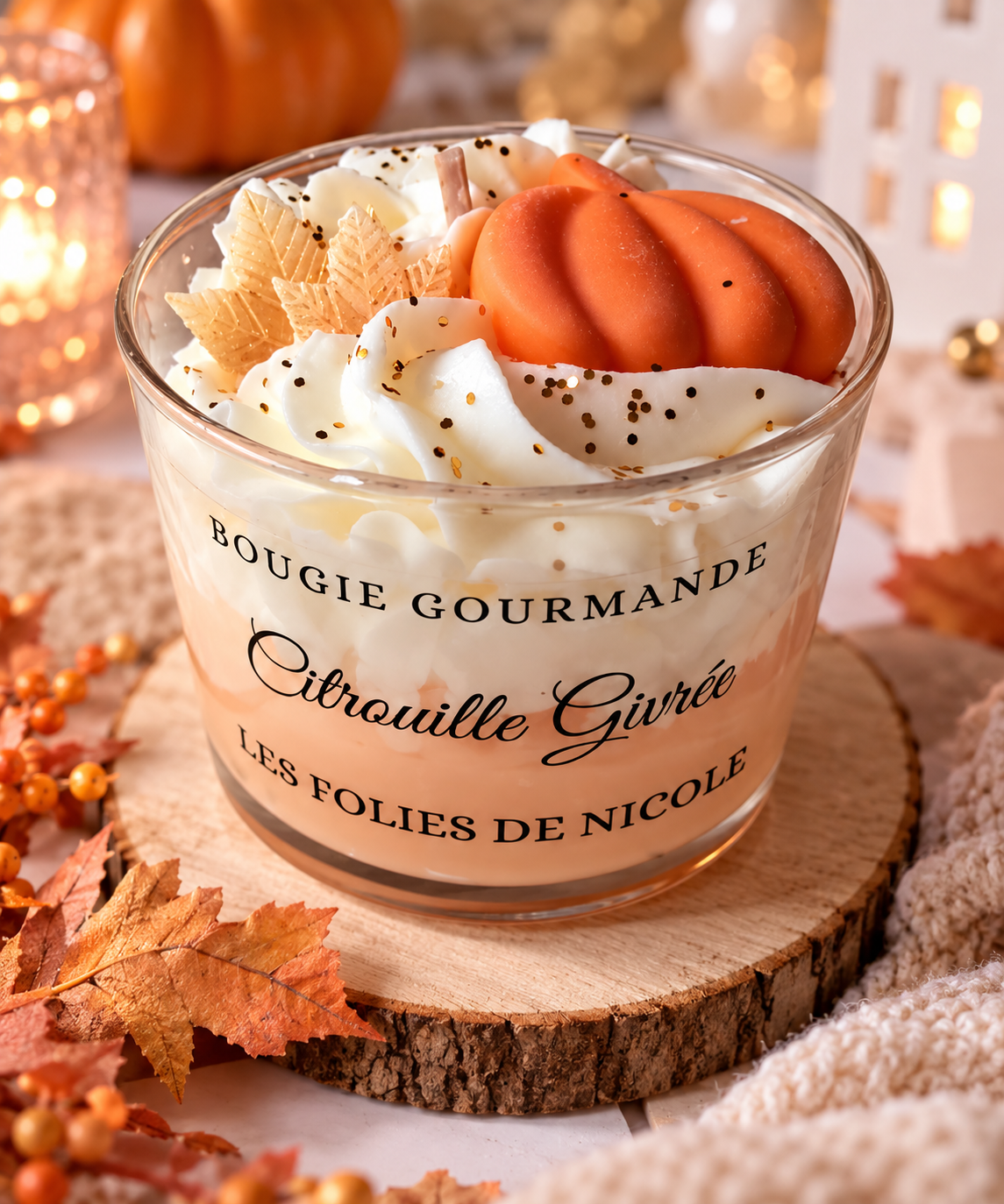 🎃 Duftkerze „Citrouille Givrée“ – Herbstzauber im Glas 🍂✨
