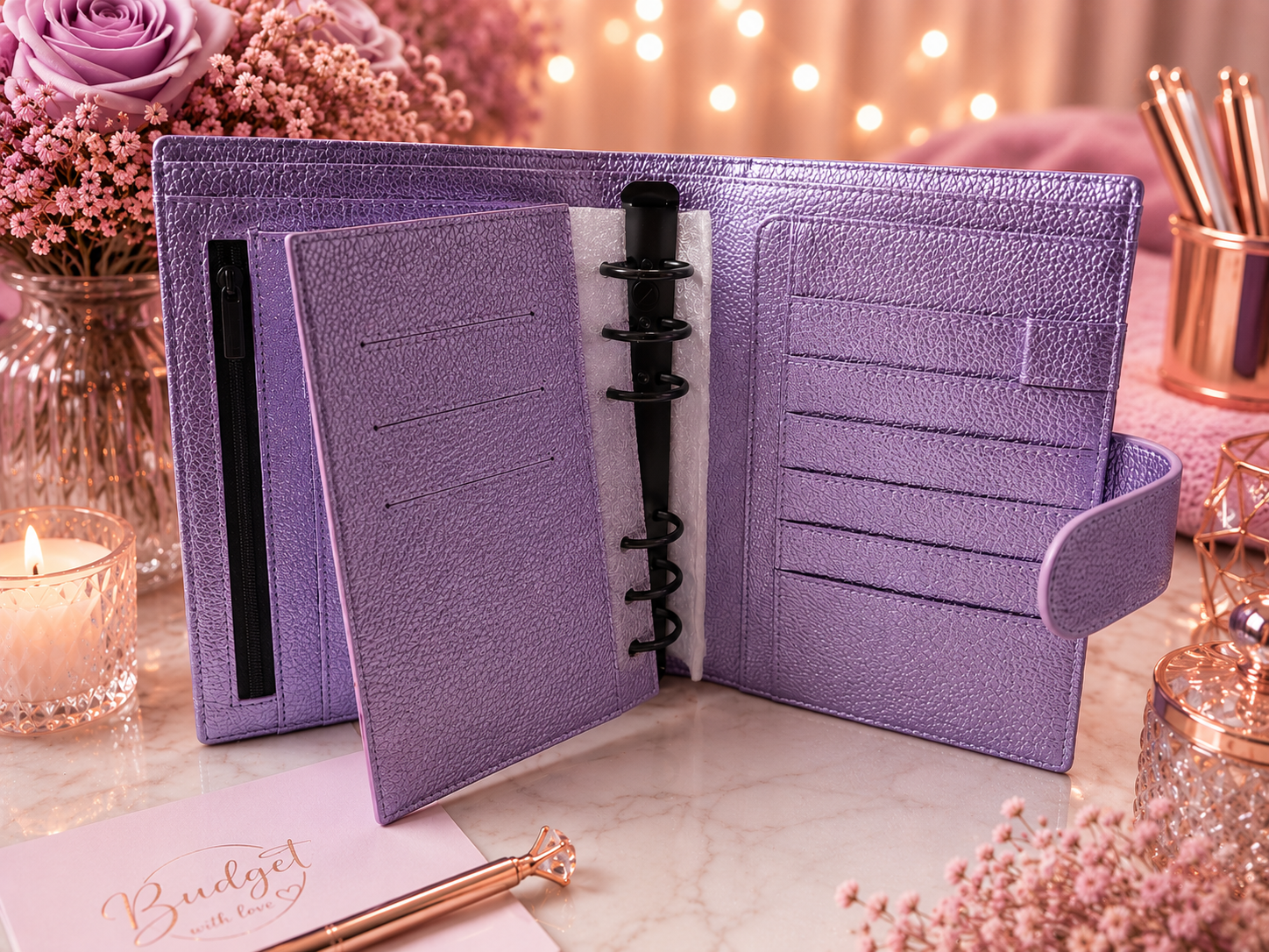 A6 Premium Binder – Lila | Black Edition