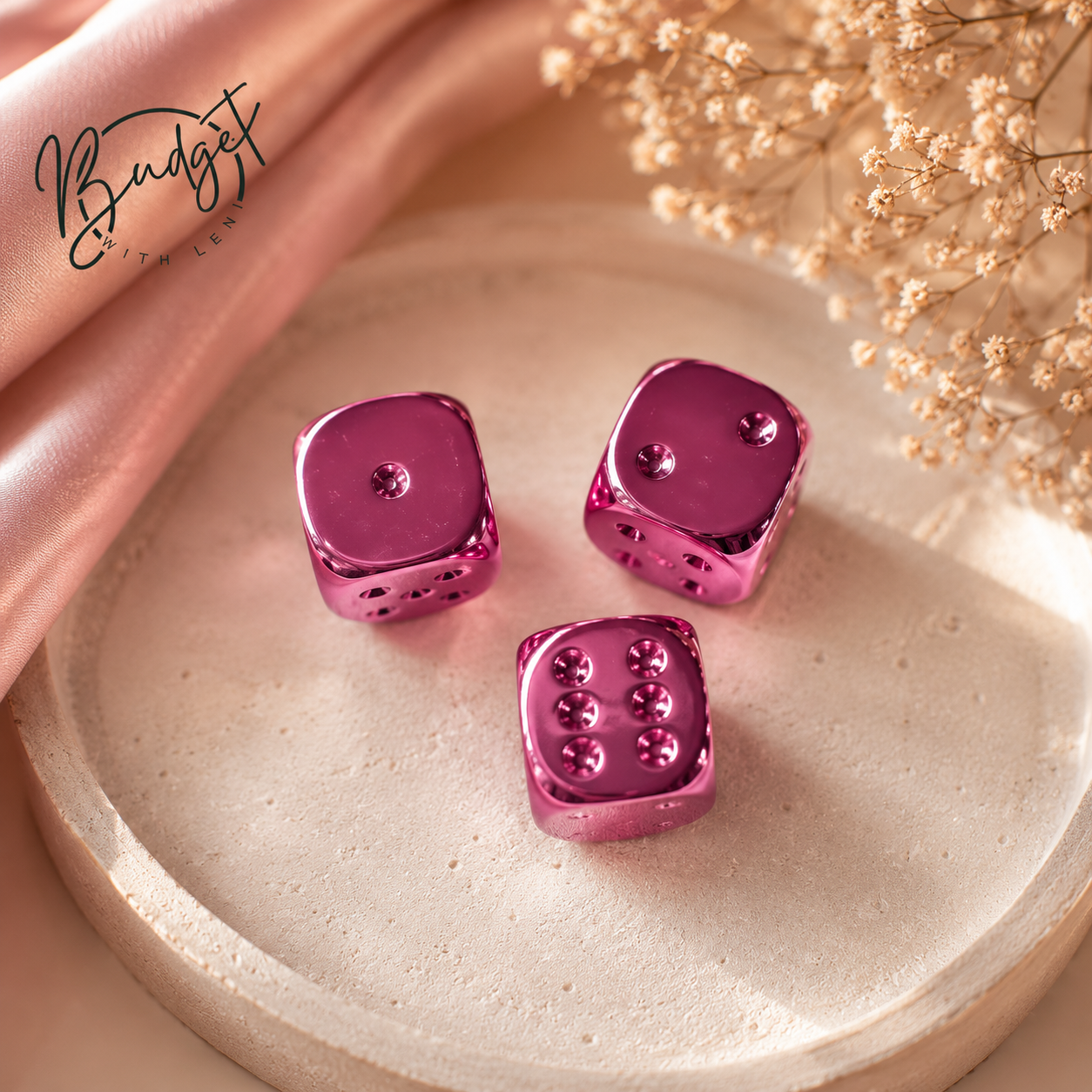 6er Würfel - Pink metallic