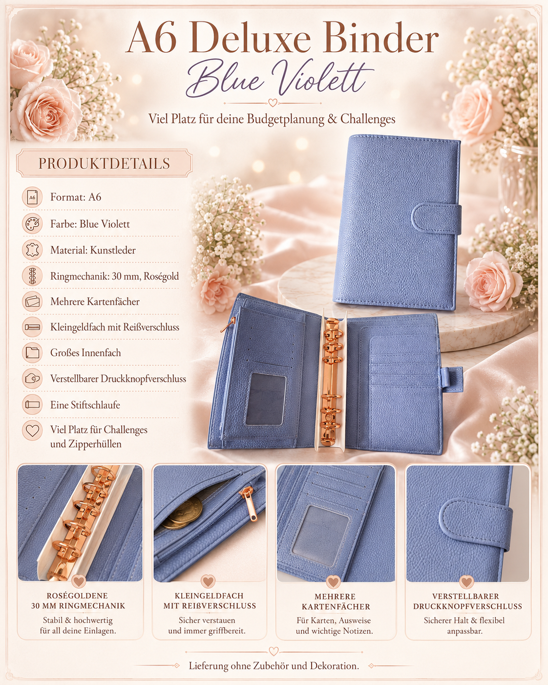A6 Deluxe Binder (Blue Violet)