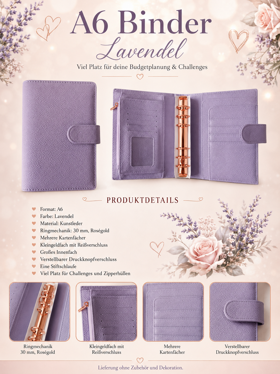 A6 Deluxe Binder (Lavendel)