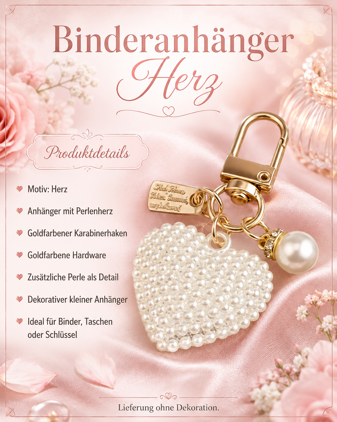 Binder Anhänger / Schlüsselanhänger - Herz