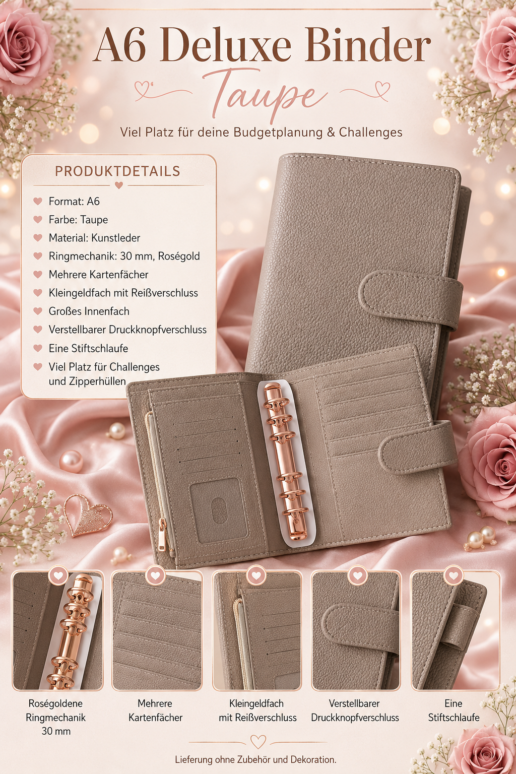 A6 Deluxe Binder (Taupe)
