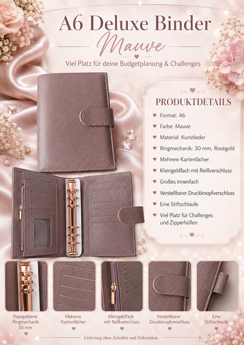 A6 Deluxe Binder (Mauve)