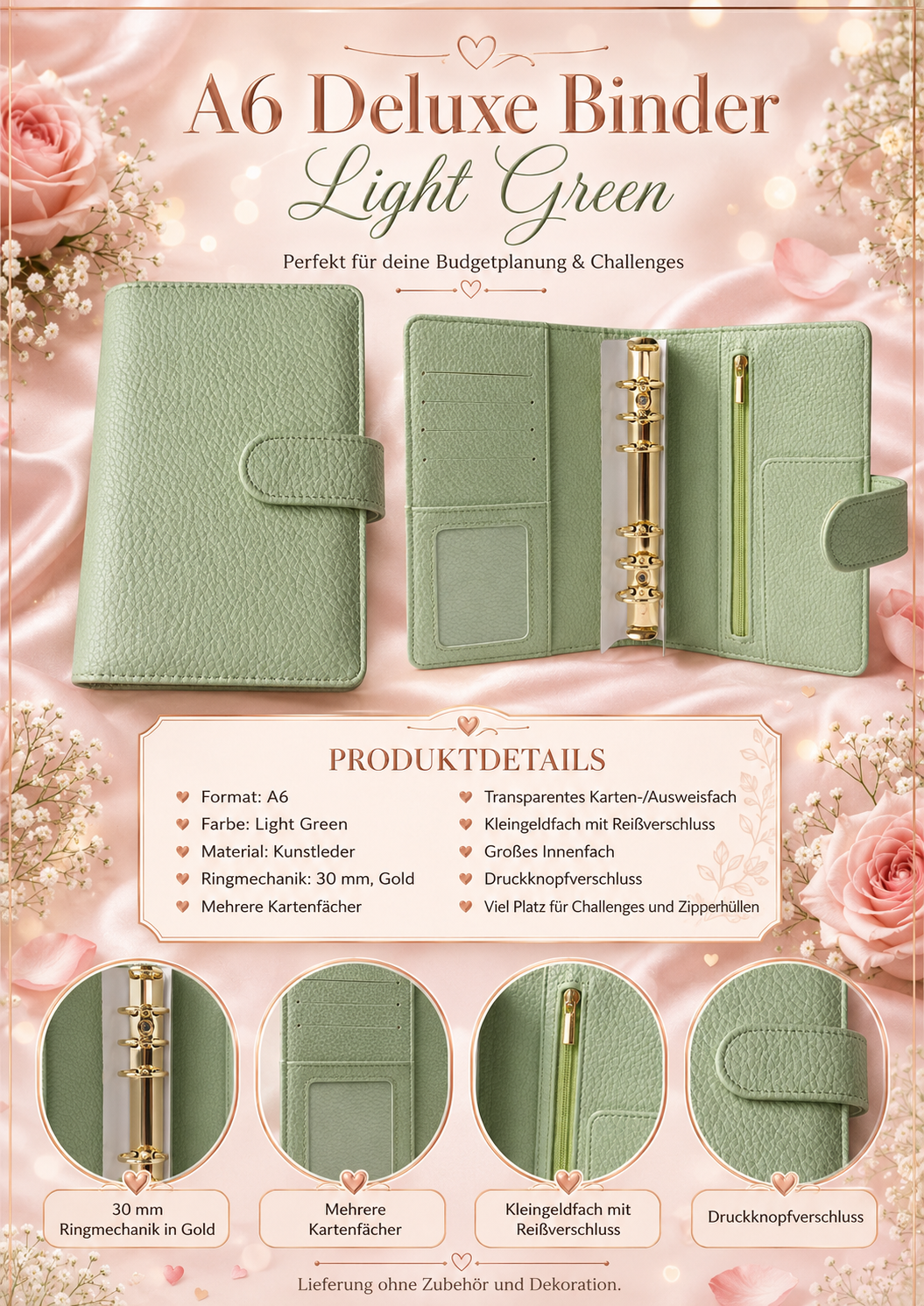 A6 Deluxe Binder Slim Edition (Light Green)