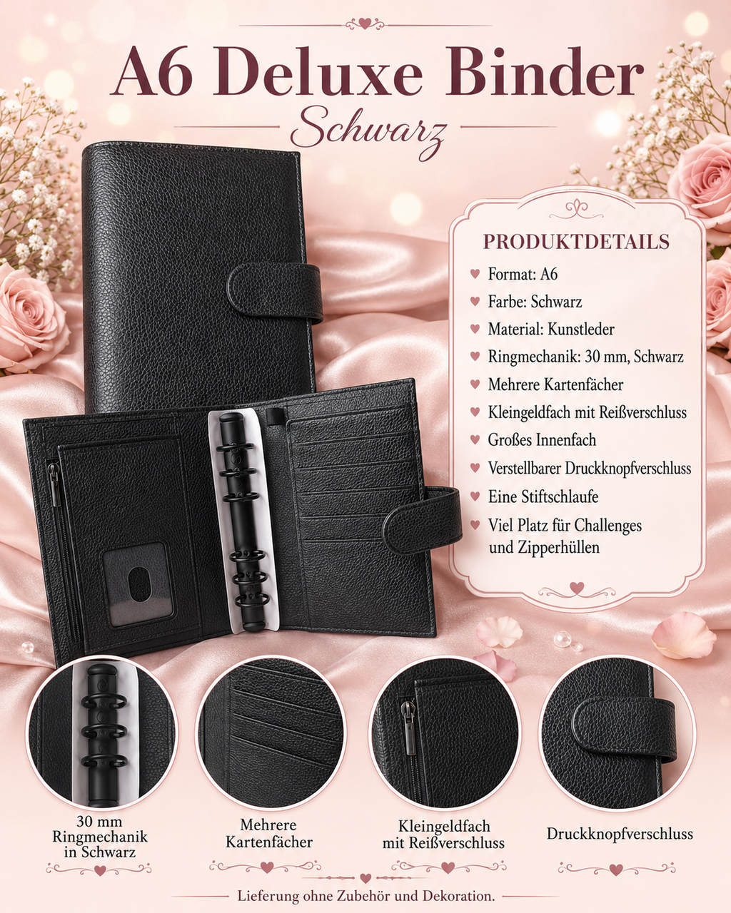 A6 Deluxe Binder (Schwarz)