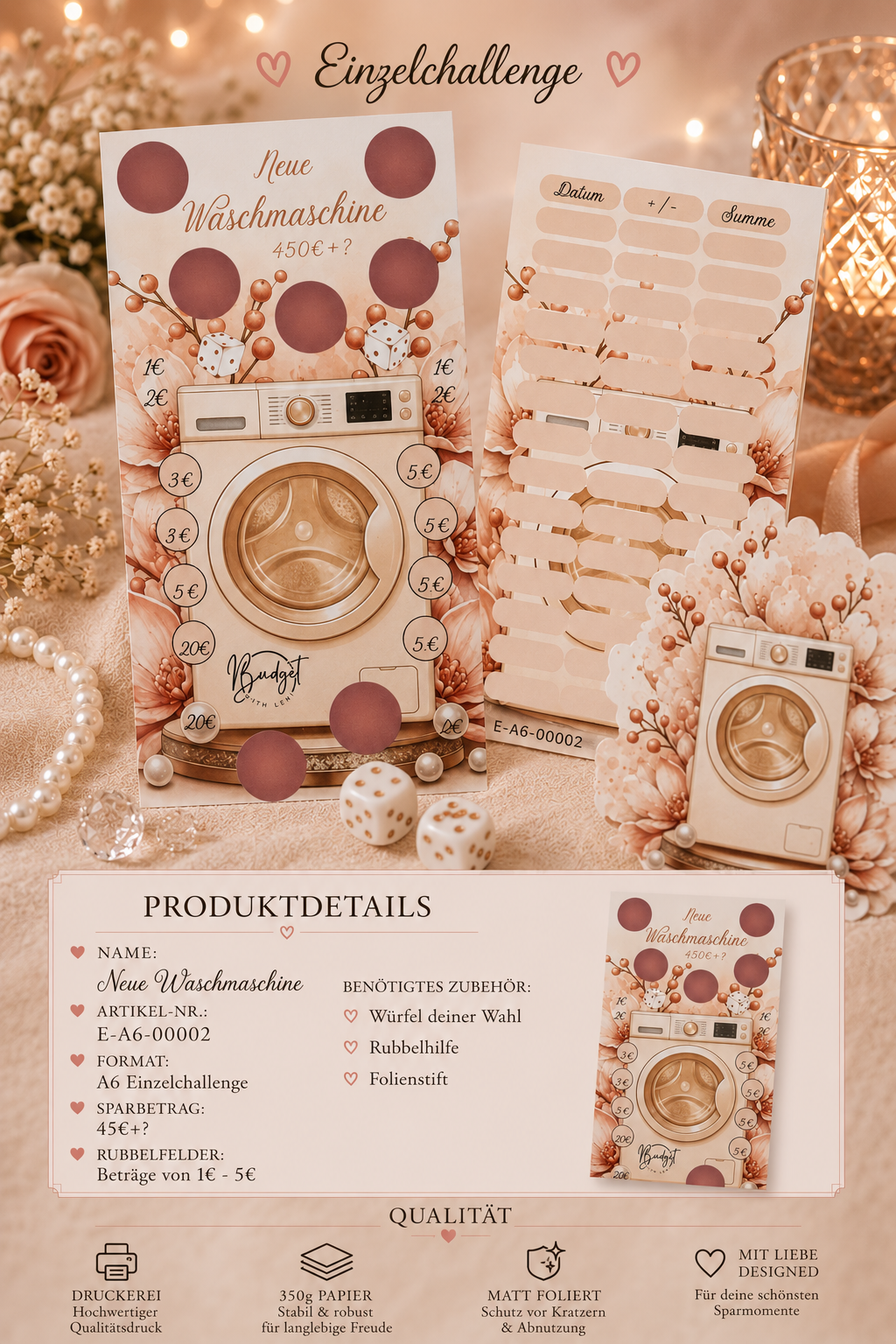 Neue Waschmaschine – A6 Einzelchallenge