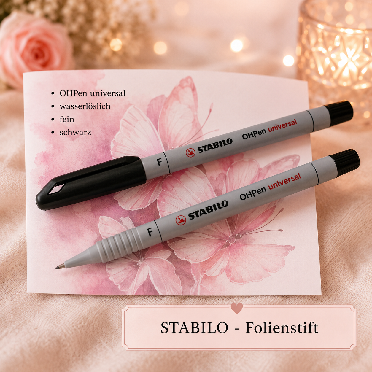 STABILO OHPen universal – Folienstift schwarz fein
