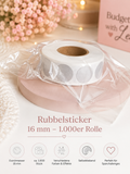 Rubbelsticker 16 mm – 1.000er Rolle | verschiedene Farben ✨