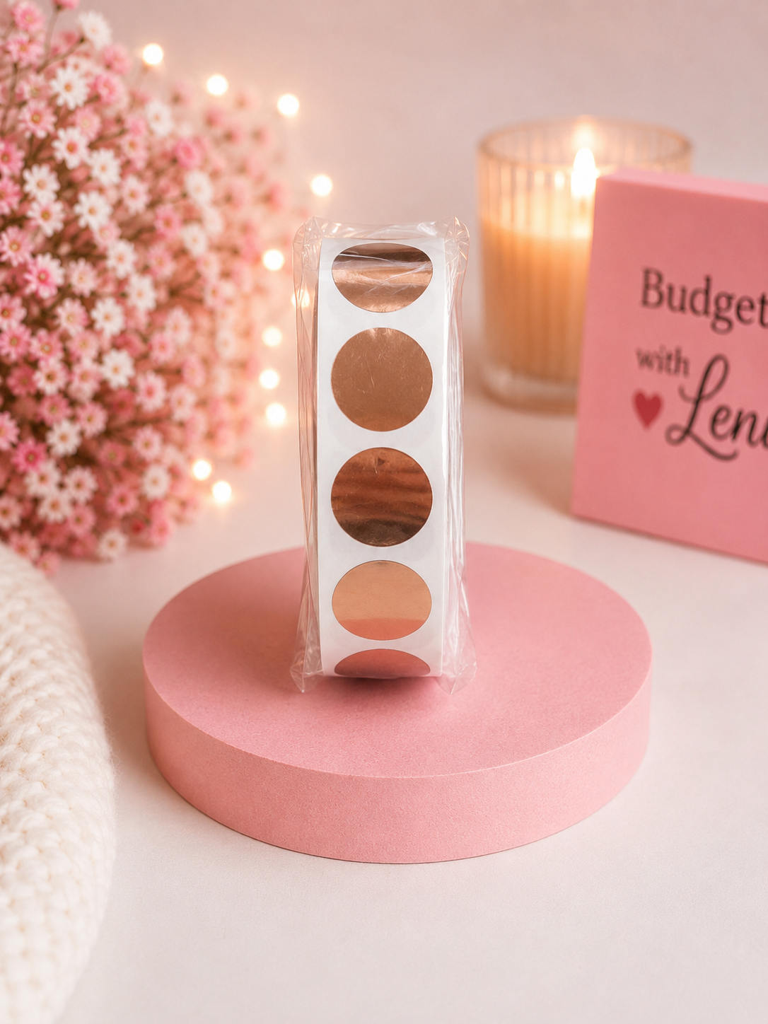 Rubbelsticker 16 mm – 1.000er Rolle | verschiedene Farben ✨